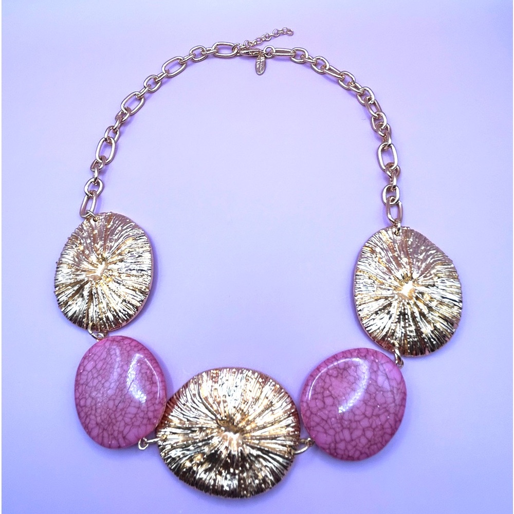 Gorgeous Massimo Dutti Preloved Gold Tone Berry Statement Necklace 18"